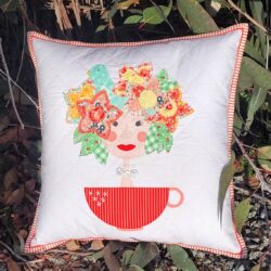 Zoe Clifton Designs, Teacup Girls, Applique pattern, cushion pattern